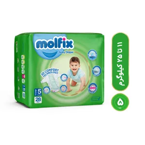 پوشک کودک مولفیکس مدل چسبی سایز 5 بسته 28 عددی - اسباب بازی، کودک و نوزاد