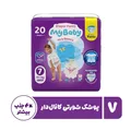 پوشک شورتی مای بیبی مدل کانال دار  سایز 7 بسته 20 عددی  - اسباب بازی، کودک و نوزاد