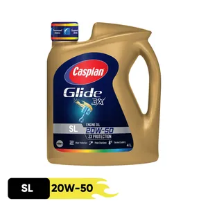 روغن موتور خودرو 4 لیتری، 20W-50، ساخت معدنی، برند کاسپین، کیفیت SL، مدل Super Motor Oil - خودرو و موتورسیکلت