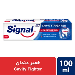 خمیر دندان ضد پوسیدگی سیگنال مدل Original، دارای مواد آنتی‌باکتریال، ضد التهاب و ضد پلاک، جلوگیری از بوی بد دهان، با عصاره نعنا و مریم گلی، حجم 100 میلی‌لیتر - زیبایی و سلامت