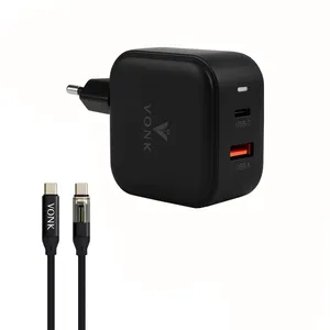 شارژر دیواری 45 وات 2 پورت وونک مدل CA-45 به همراه کابل USB‑C - موبایل