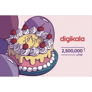 کارت هدیه دیجی کالا به ارزش 2.500.000 تومان طرح تولد - کارت هدیه