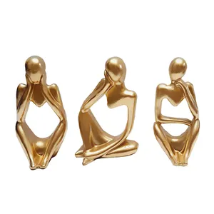 مجسمه سنگی مدل تندیس تفکر بسته 3 عددی - محصولات بومی و محلی